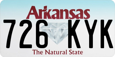 AR license plate 726KYK