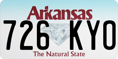 AR license plate 726KYO