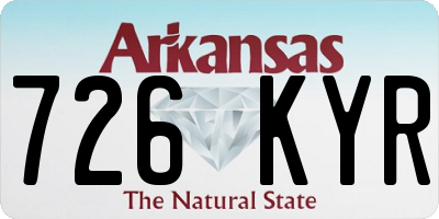 AR license plate 726KYR