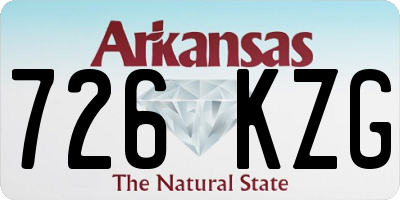 AR license plate 726KZG