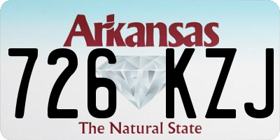 AR license plate 726KZJ