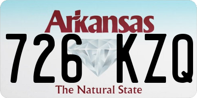 AR license plate 726KZQ