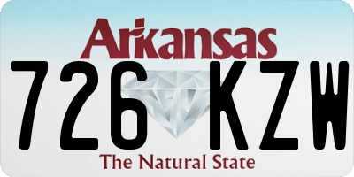 AR license plate 726KZW