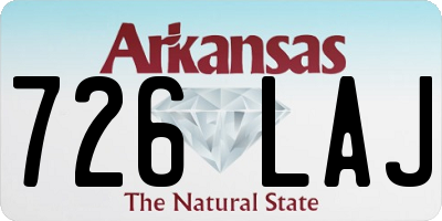 AR license plate 726LAJ