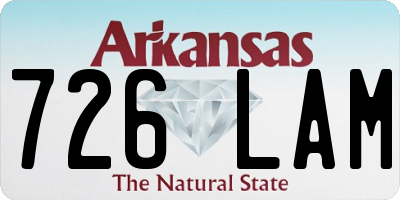 AR license plate 726LAM