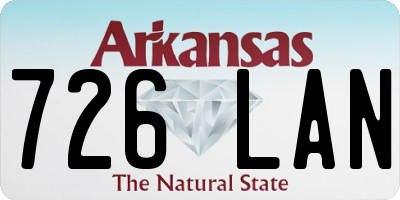 AR license plate 726LAN