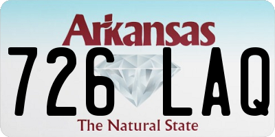 AR license plate 726LAQ