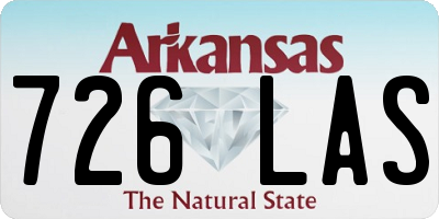 AR license plate 726LAS