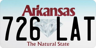 AR license plate 726LAT