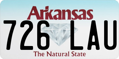 AR license plate 726LAU
