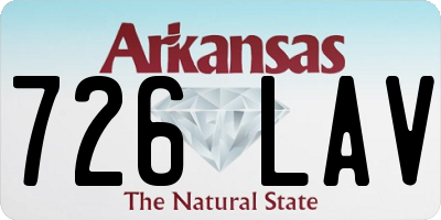 AR license plate 726LAV