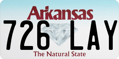 AR license plate 726LAY
