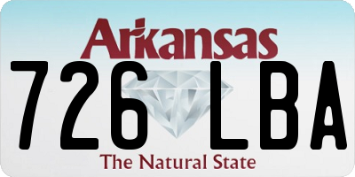 AR license plate 726LBA