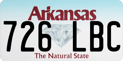 AR license plate 726LBC