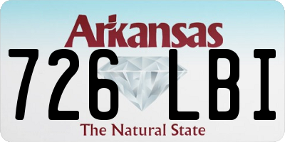 AR license plate 726LBI