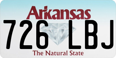AR license plate 726LBJ