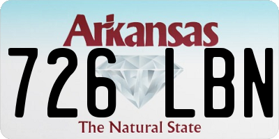 AR license plate 726LBN