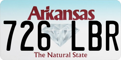 AR license plate 726LBR