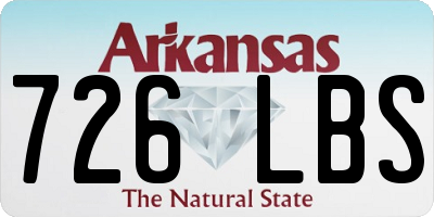 AR license plate 726LBS