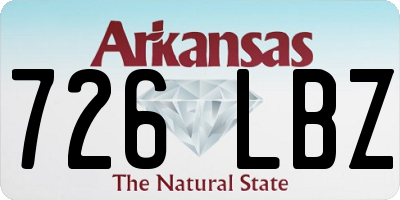 AR license plate 726LBZ