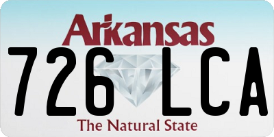 AR license plate 726LCA
