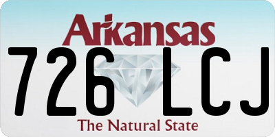 AR license plate 726LCJ
