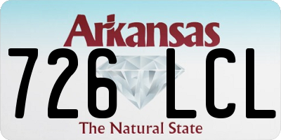 AR license plate 726LCL