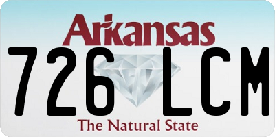 AR license plate 726LCM