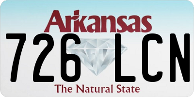 AR license plate 726LCN