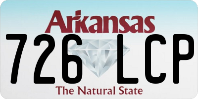 AR license plate 726LCP
