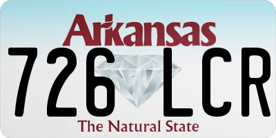 AR license plate 726LCR