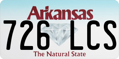 AR license plate 726LCS
