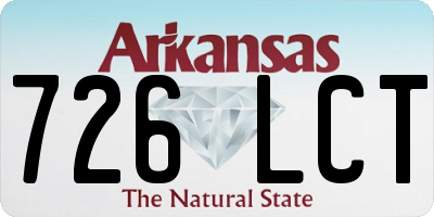 AR license plate 726LCT