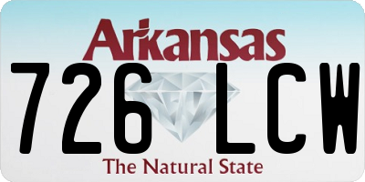 AR license plate 726LCW