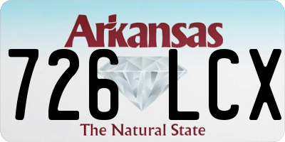 AR license plate 726LCX