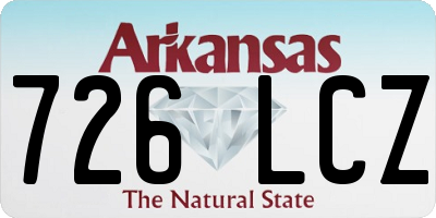 AR license plate 726LCZ