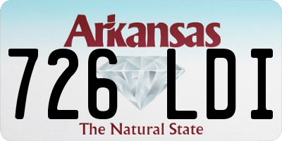 AR license plate 726LDI
