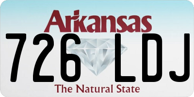 AR license plate 726LDJ