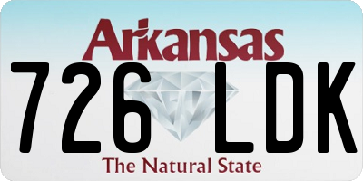 AR license plate 726LDK