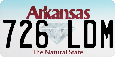 AR license plate 726LDM