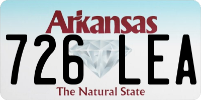 AR license plate 726LEA