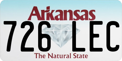 AR license plate 726LEC