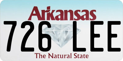 AR license plate 726LEE