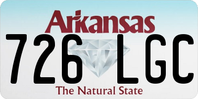 AR license plate 726LGC