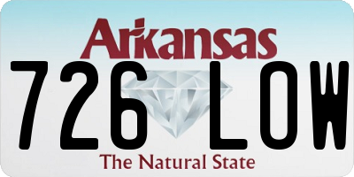 AR license plate 726LOW
