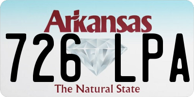 AR license plate 726LPA