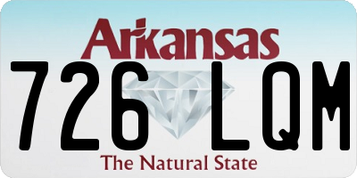 AR license plate 726LQM