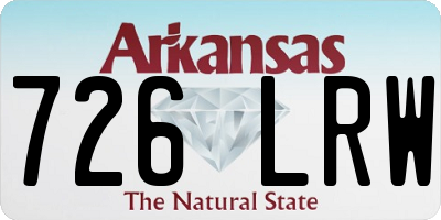 AR license plate 726LRW