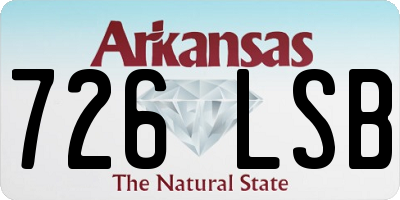 AR license plate 726LSB