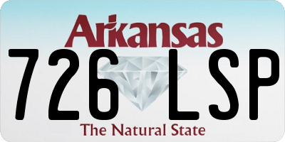 AR license plate 726LSP